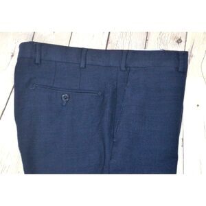 MASSIMO DUTTI Men's Super 120's Wool Dress Pants SIZE 31/28 Navy Blue
